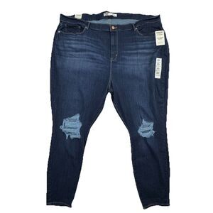 Levi’s Signature Gold Womens Ultra High Rise Jeggings W39 L28 Distressed Stretch